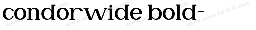 condorwide bold字体转换